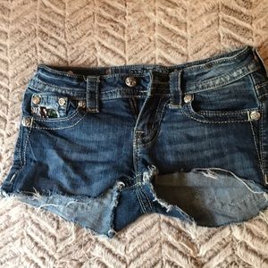 Miss Me jean shorts. Size 26. Sequined & bling.